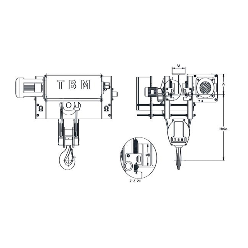 SHA7 Low-headroom Wire Rope Hoist